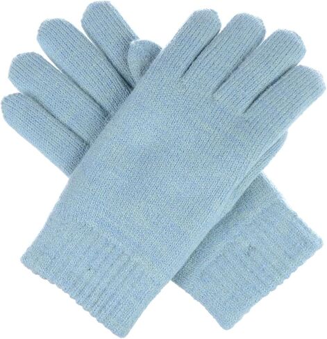 BYOS Winter Solid Toasty Warm Fleece Lined Knit Gloves & Headband 2 PCs Set in Kuwait