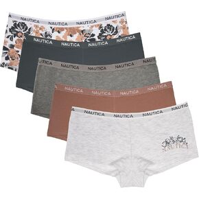 Nautica Women's Cotton Boyshort Underwear Set, 5-Pack in Saudi Arabia