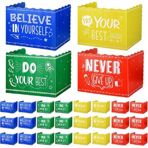 24-Pack Desk Dividers for Students Waterproof Durable Plastic Study Carrel Divider, Easy-to-Clean Classroom Privacy Divider Shield for School Teacher Supplies (Black) in Kuwait