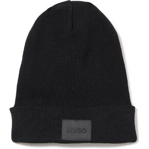 HUGO Men's Patch Logo Ribbed Beanie in Kuwait