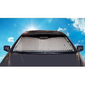 Dash Designs, Inc.Retractable 25 Inches Windshield Sunshade for Ford E-350 Super Duty|2000-2023 (Silver) in Saudi Arabia