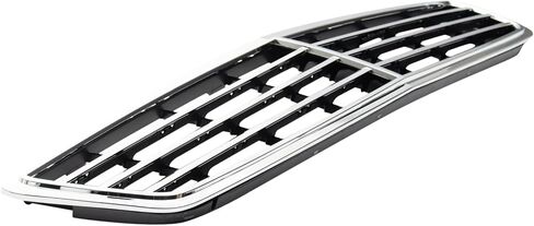 TRQ Front Grille Black & Silver Compatible with 2003-2007 Mercedes-Benz C230 2001-2005 C240 2006-2007 C280 2002-2004 C32 AMG 2001-2004 C320 C350 MB1200117 MB1200143 in Saudi Arabia