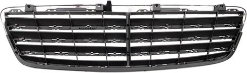 TRQ Front Grille Black & Silver Compatible with 2003-2007 Mercedes-Benz C230 2001-2005 C240 2006-2007 C280 2002-2004 C32 AMG 2001-2004 C320 C350 MB1200117 MB1200143 in Saudi Arabia