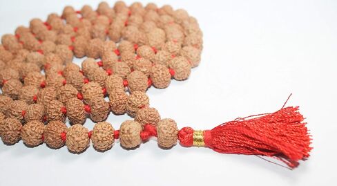 Certified 7 Mukhi (Face) Rudraksha Mala (Necklaces) 108 + 1 Knotted Beads Japa Rosary Free Om Pouch in Saudi Arabia
