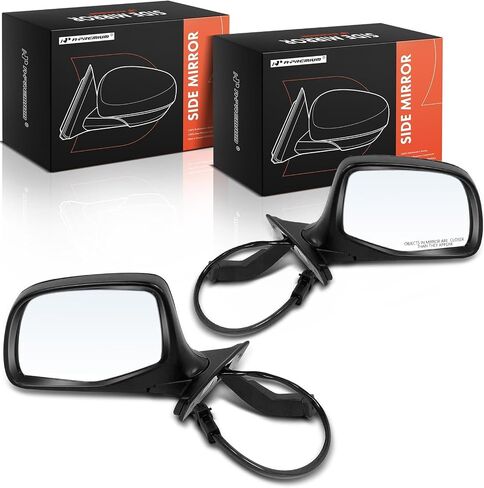 زوج A-Premium (2) مرآة باب كهربائية جانبية للسائق والراكب - متوافقة مع Ford F-150 1992-1996، F-250 HD 1997، F-250 F-350 F-Super Duty 1992-1997، Bronco 1992-1996 - غير قابلة للتسخين، قابلة للطي يدويًا in Saudi Arabia