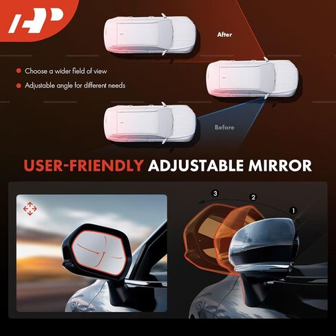 زوج A-Premium (2) مرآة باب كهربائية جانبية للسائق والراكب - متوافقة مع Ford F-150 1992-1996، F-250 HD 1997، F-250 F-350 F-Super Duty 1992-1997، Bronco 1992-1996 - غير قابلة للتسخين، قابلة للطي يدويًا in Saudi Arabia