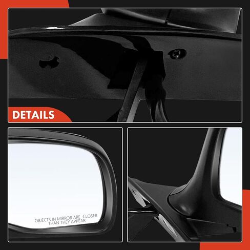 زوج A-Premium (2) مرآة باب كهربائية جانبية للسائق والراكب - متوافقة مع Ford F-150 1992-1996، F-250 HD 1997، F-250 F-350 F-Super Duty 1992-1997، Bronco 1992-1996 - غير قابلة للتسخين، قابلة للطي يدويًا in Saudi Arabia