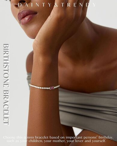 FUNEIA جوهرة الميلاد أساور التنس الذهبية للنساء العصرية غير تشويه لذيذ 14K مطلية بالذهب الماس سوار كومة لطيف تكويم الأزرق الأخضر الأحمر أساور الصداقة مجوهرات هدايا لأفضل صديق in Kuwait