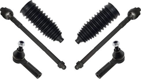 PartsW - 6 Pc for NISSAN ALTIMA 2002-2006 All Models, Tie Rod Ends Passenger & Driver Side Rack & Pinion Bellow Boots Steering Kit in Saudi Arabia