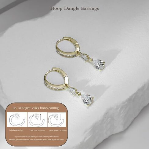 Dainty Gold Huggie Hoop Earrings Trendy CZ Diamond Dangle Drop Earrings Hypoallergenic Jewelry for Women in Saudi Arabia