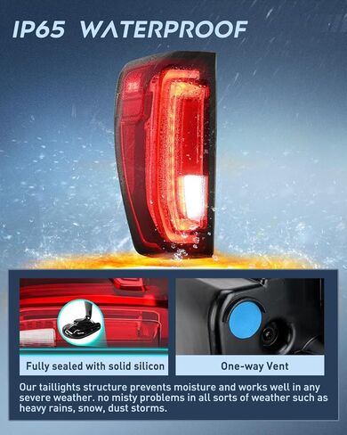 مجموعة الضوء الخلفي Nilight متوافقة مع GMC 2019 2020 2021 2022 2023 2024 Sierra 1500 LED نوع المصابيح الخلفية 2020-2024 Sierra 2500HD 3500HD استبدال المصباح الخلفي للسائق وجانب الركاب in Kuwait