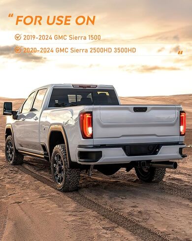 مجموعة الضوء الخلفي Nilight متوافقة مع GMC 2019 2020 2021 2022 2023 2024 Sierra 1500 LED نوع المصابيح الخلفية 2020-2024 Sierra 2500HD 3500HD استبدال المصباح الخلفي للسائق وجانب الركاب in Kuwait