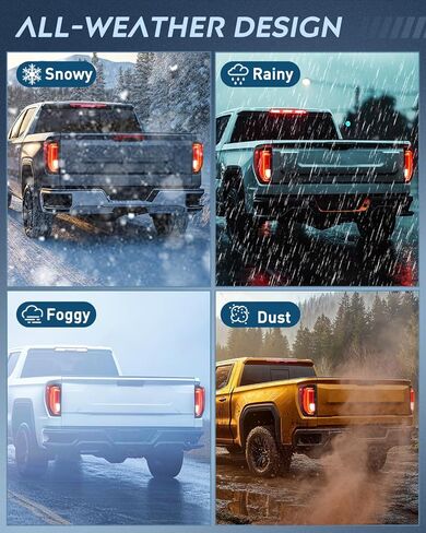 مجموعة الضوء الخلفي Nilight متوافقة مع GMC 2019 2020 2021 2022 2023 2024 Sierra 1500 LED نوع المصابيح الخلفية 2020-2024 Sierra 2500HD 3500HD استبدال المصباح الخلفي للسائق وجانب الركاب in Kuwait