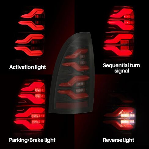 Alpharex لـ 05-15 Tacoma LUXX-Series مصابيح LED خلفية ألفا-أسود in Kuwait