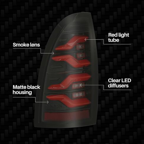 Alpharex لـ 05-15 Tacoma LUXX-Series مصابيح LED خلفية ألفا-أسود in Kuwait