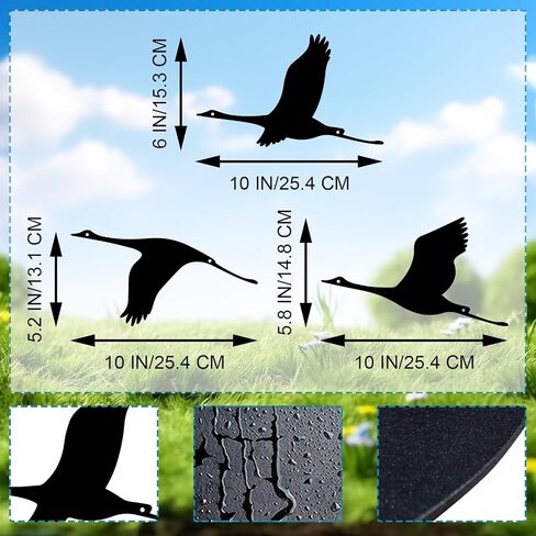 ruelen 6 Pcs Wood Wall Decor Wooden Flying Geese Wall Decor Wooden Wall Art Sign Wood Bird Wall Sculpture Animal Ornaments for Home Bedroom Living Room Kitchen Office (White) in Saudi Arabia