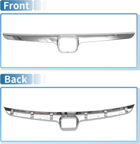 X AUTOHAUX No.71122SNAA00 Front Grille Trim Hood Bumper Grille Grill for Honda Civic 2006-2008 Front Bumper Kidney Grille Grill Chrome Silver Tone in Saudi Arabia
