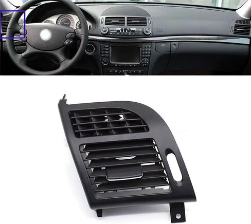 Compatible with Mercedes Benz E Class W211, Front Left Air Vent Outlet Cover, Interior AC Air Conditioning Grille Panel Trim Replacement 2003 2004 2005 2006 2007 2008 (Black, Left) in Saudi Arabia