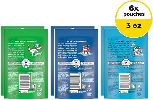 Temptations Classics and MixUps Crunchy and Soft Cat Treats Variety Mega Pack, (4) 6.3 oz. Pouches in Kuwait