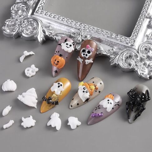 Silicone Nail Art Molds, 2PCS 3D Flowers Nail Charm Molds with Carving Pen Clear Modeling Templates Hibiscus Flowers Cherry Blossom Design Mold for Resin Epoxy Professional Supplies in Saudi Arabia