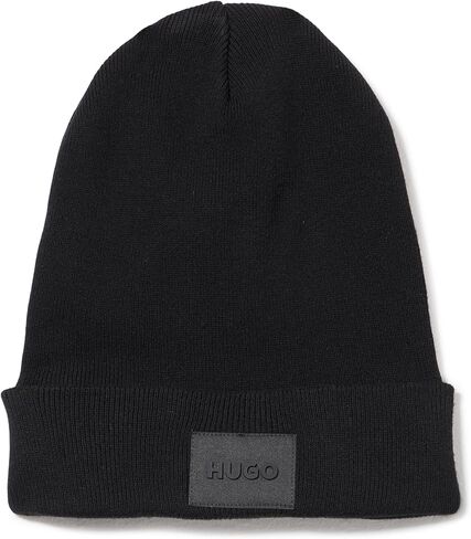 HUGO Men's Patch Logo Ribbed Beanie in Kuwait