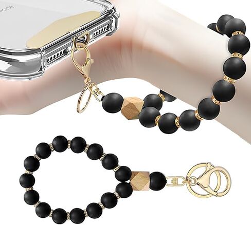 Cell Phone Bracelet Wristlet & Beaded Keychain - 2-in-1 Multi-Functional Wrist Strap for Phones, Keys, and More - Stylish and Practical Accessory for Women and Men in Saudi Arabia
