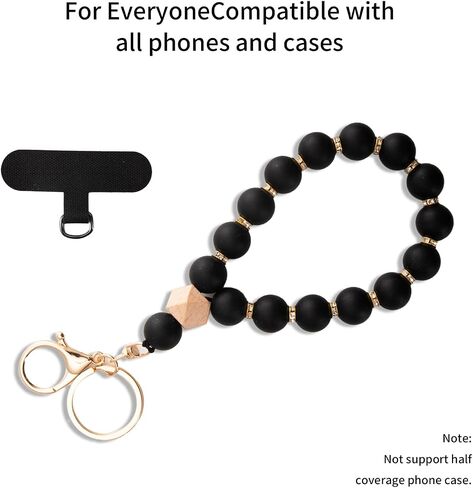 Cell Phone Bracelet Wristlet & Beaded Keychain - 2-in-1 Multi-Functional Wrist Strap for Phones, Keys, and More - Stylish and Practical Accessory for Women and Men in Saudi Arabia