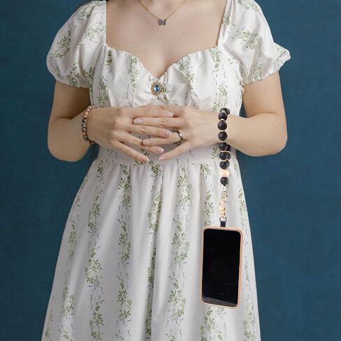 Cell Phone Bracelet Wristlet & Beaded Keychain - 2-in-1 Multi-Functional Wrist Strap for Phones, Keys, and More - Stylish and Practical Accessory for Women and Men in Saudi Arabia