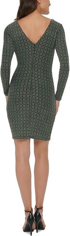 GUESS Womens Faux Wrap Metallic Longsleeve Dress in Saudi Arabia