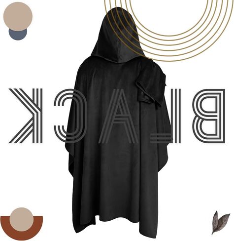 VZQI Hooded Cloak - Halloween Short Medieval Fantasy Cape for Cosplay - Unisex Renaissance Costume in Saudi Arabia