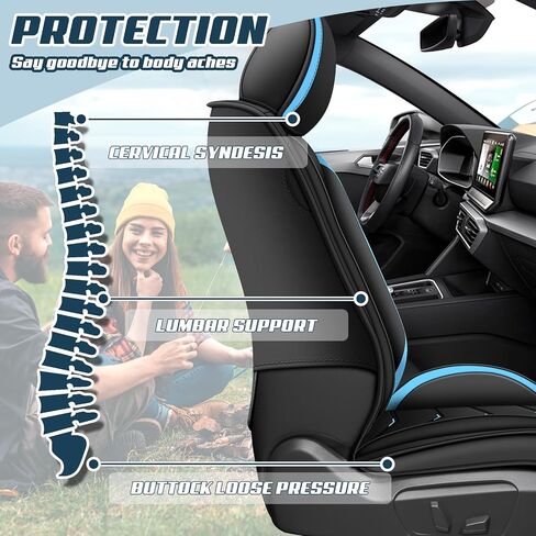 Car Seat Covers for Ford Fusion 2006-2020, Premium Nappa Leather Car Seat Cover, Stylish Sport Seat Covers， Automobile Seat Cover Sets.(Standard 2 Seats/Beige) in Saudi Arabia