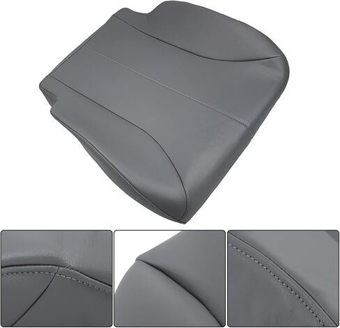 Silscvtt 2PCS Gray Artificial Leather Seat Cover Front Driver Side Backrest and Bottom Replacement for International 4200 4300 4400 Air Ride 2001-2007 in Saudi Arabia