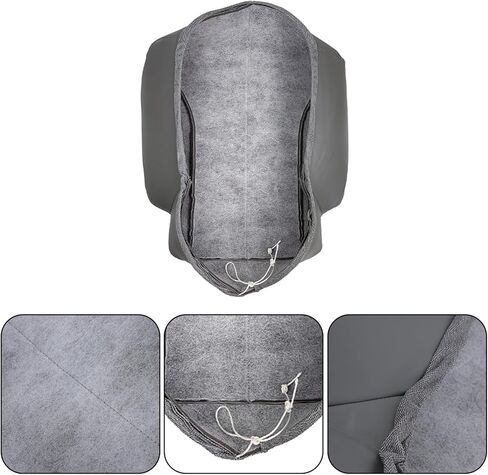 Silscvtt 2PCS Gray Artificial Leather Seat Cover Front Driver Side Backrest and Bottom Replacement for International 4200 4300 4400 Air Ride 2001-2007 in Saudi Arabia
