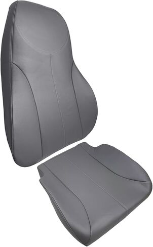 Silscvtt 2PCS Gray Artificial Leather Seat Cover Front Driver Side Backrest and Bottom Replacement for International 4200 4300 4400 Air Ride 2001-2007 in Saudi Arabia