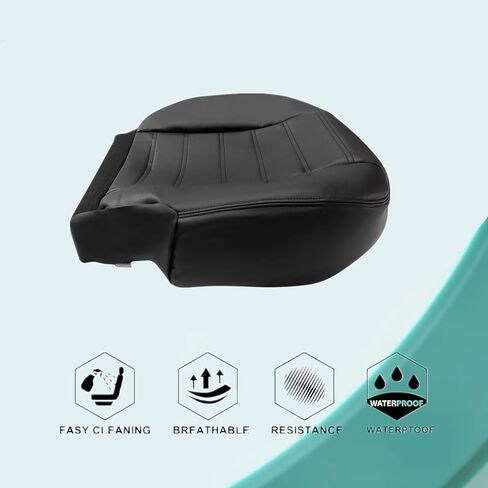 FZJDSD غطاء مقعد جلدي من الجانب السفلي للسائق باللون الرمادي متوافق مع Hummer H2 2003 2004 2005 2006 2007 in Saudi Arabia