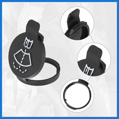 Windshield Washer Fluid Reservoir Bottle Tank Cap Fit for Buick LaCrosse for Cadillac CTS - Pack of 1 Black Auto Accessories in Saudi Arabia