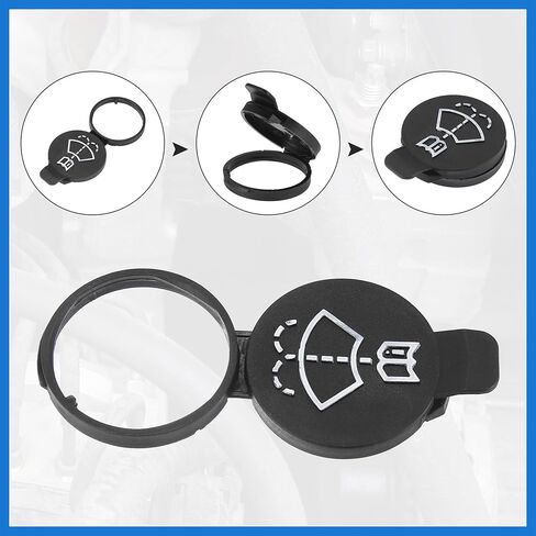 Windshield Washer Fluid Reservoir Bottle Tank Cap Fit for Buick LaCrosse for Cadillac CTS - Pack of 1 Black Auto Accessories in Saudi Arabia