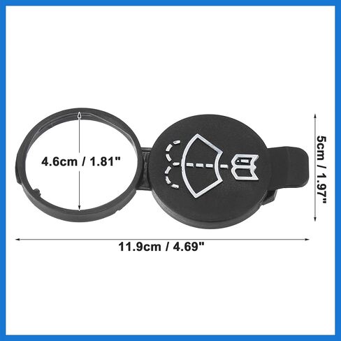 Windshield Washer Fluid Reservoir Bottle Tank Cap Fit for Buick LaCrosse for Cadillac CTS - Pack of 1 Black Auto Accessories in Saudi Arabia