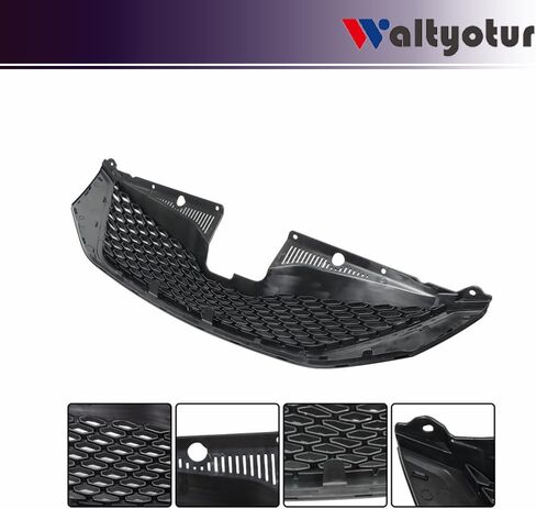 waltyotur Front Upper Grille Grill Black Honeycomb Replacement for Toyota Sienna 2011 2012 2013 2014 2015 2016 2017 in Saudi Arabia