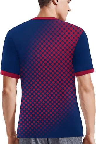 Men's Soccer Jersey Flag Polka Dot Pattern Uniforms Fashion Shirts Gifts for Soccer Fans Men M in Saudi Arabia