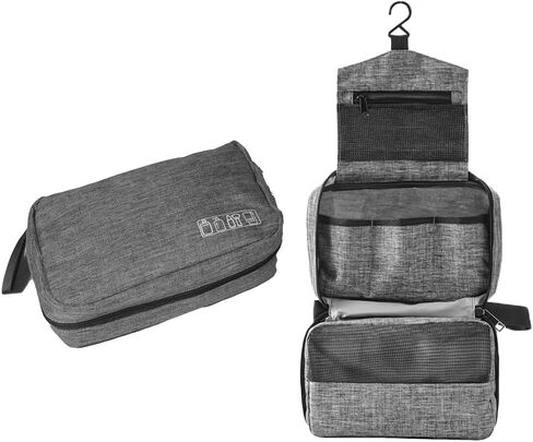 Travel toilet bag is used to store toiletries, with a large capacity storage hanging toilet bag (Gray) in Saudi Arabia