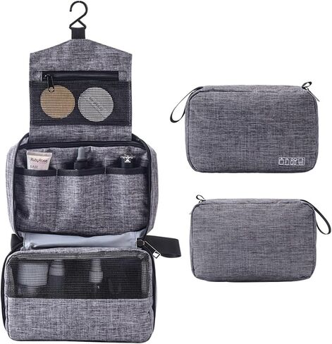 Travel toilet bag is used to store toiletries, with a large capacity storage hanging toilet bag (Gray) in Saudi Arabia
