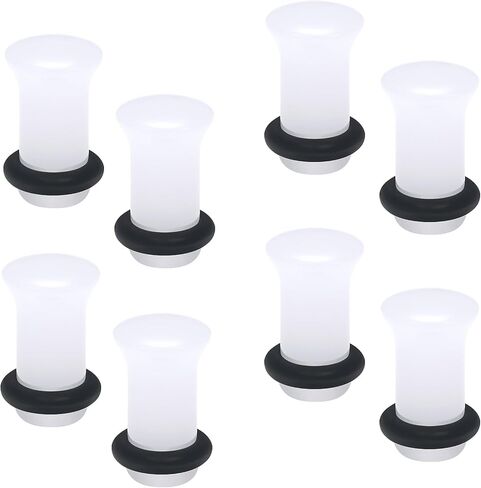 14G-12mm Solid Acrylic Clear Opalite/Black Gauges for Ears Plugs with O-Rings Single Flare Gauges Stretching Kit Ear Expander Piercing Jewelry for Women Men in Kuwait