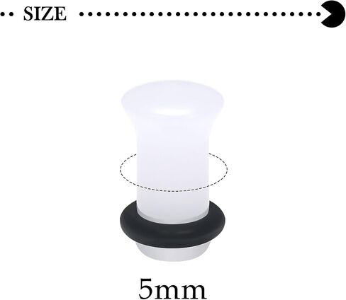 14G-12mm Solid Acrylic Clear Opalite/Black Gauges for Ears Plugs with O-Rings Single Flare Gauges Stretching Kit Ear Expander Piercing Jewelry for Women Men in Kuwait