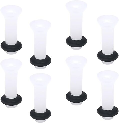 14G-12mm Solid Acrylic Clear Opalite/Black Gauges for Ears Plugs with O-Rings Single Flare Gauges Stretching Kit Ear Expander Piercing Jewelry for Women Men in Kuwait