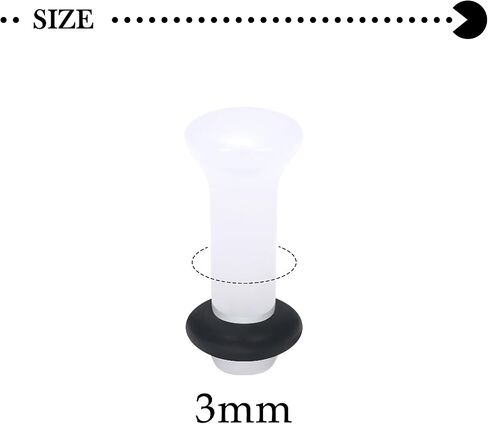 14G-12mm Solid Acrylic Clear Opalite/Black Gauges for Ears Plugs with O-Rings Single Flare Gauges Stretching Kit Ear Expander Piercing Jewelry for Women Men in Kuwait
