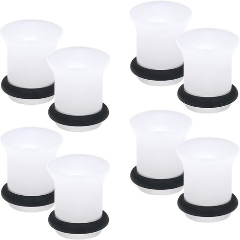 14G-12mm Solid Acrylic Clear Opalite/Black Gauges for Ears Plugs with O-Rings Single Flare Gauges Stretching Kit Ear Expander Piercing Jewelry for Women Men in Kuwait