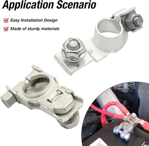 90982-05054 90982-06059 Battery Terminal Assembly Kit Positive and Negative with Nut, Replacement for Toyota Yaris 2007-2015 Tundra 2007-2021 Replacement for Lexus ES300 GX470 RX330 in Saudi Arabia