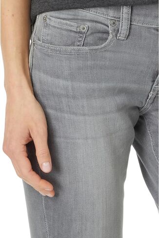 بنطال جينز Lucky Brand النسائي ذو قصة مستقيمة متوسط ​​الارتفاع، قصة طويلة، 27 عرض × 30 طول in Saudi Arabia