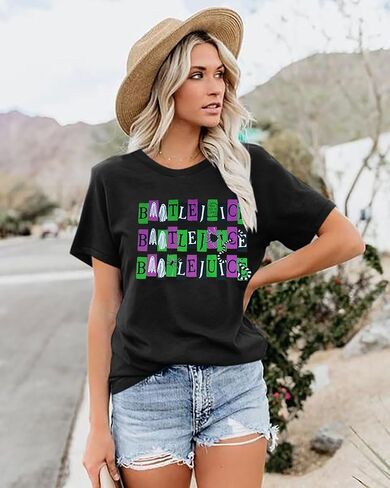Halloween Shirt Women Funny Spooky Graphic T Shirt Casual Halloween Party Tee Tops in Saudi Arabia